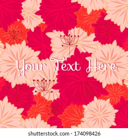 vector floral background with delicate flowers and branches for greeting card or invitation