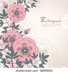 Vector Floral background for design