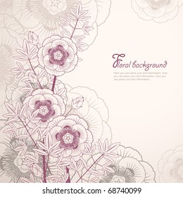 Vector Floral background for design