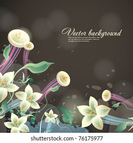 Vector Floral background for design