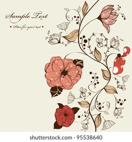 Vector floral background design