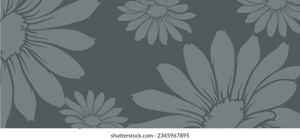 vector floral background design .Vector abstract background texture design, bright poster, banner yellow background, Horizontal white banner or floral backdrop decorated