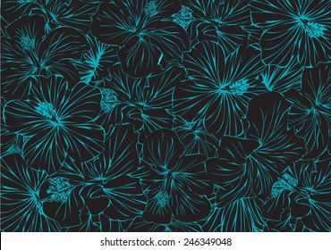 Vector floral background for design drawings and prints