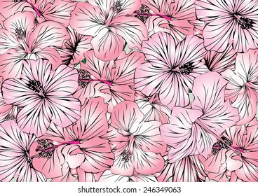 Vector floral background for design drawings and prints