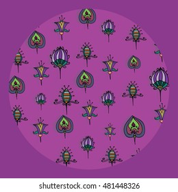 Vector floral background. Design for poster or apparel.