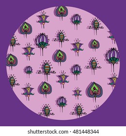 Vector floral background. Design for poster or apparel.