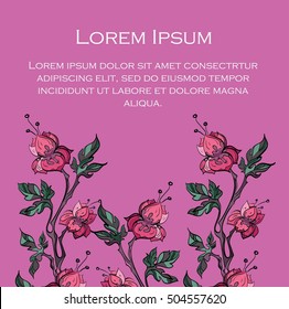 Vector floral background. Design for poster or apparel.