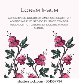 Vector floral background. Design for poster or apparel.