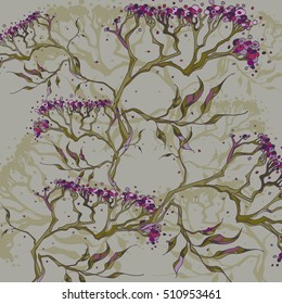 Vector floral background. Design for poster or apparel.