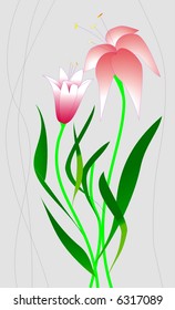 Vector floral background. Editable illustration.