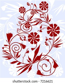 Vector floral background. Editable illustration.