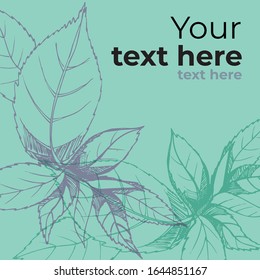 Vector floral background with flower and leafs illustrations