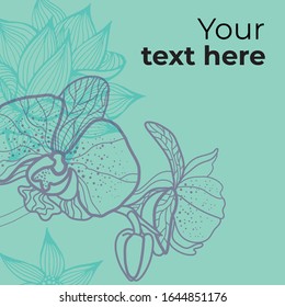 Vector floral background with flower and leafs illustrations