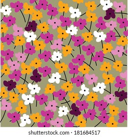 Vector floral background. Flowers pattern. Vector texture