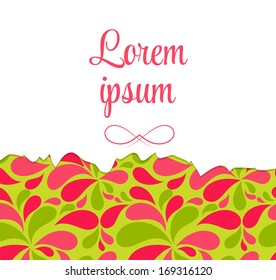 Vector Floral  Background with Flowers and Place for your Text or Logo 