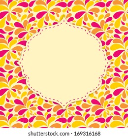 Vector Floral  Background with Flowers and Place for your Text or Logo 