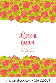 Vector Floral  Background with Flowers and Place for your Text or Logo