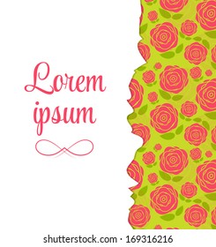 Vector Floral  Background with Flowers and Place for your Text or Logo