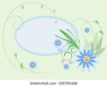 Vector floral background for greeting card, for birthday, March 8, Valentine's Day, with the beginning of Spring.