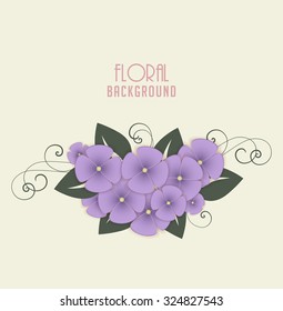 Vector Floral background, greeting cards with flowers
