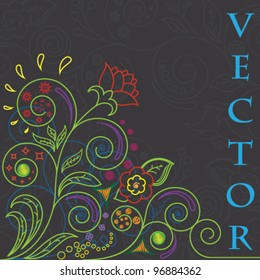 fondo vectorial floral illyustatsiya