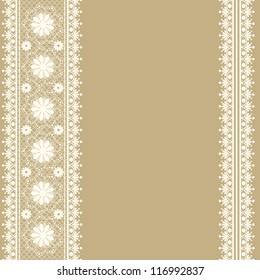 vector  floral  background with lace for design