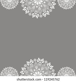 vector  floral  background with lace for design