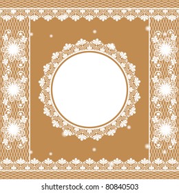 vector  floral  background with lace for design