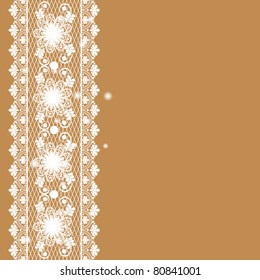 vector  floral  background with lace for design
