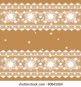 vector  floral  background with lace for design