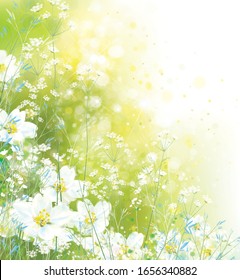 Vector  floral background. Nature background.