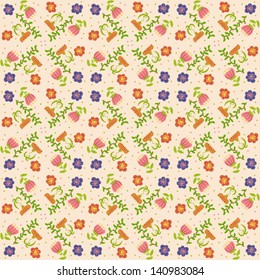 Vector floral background, pattern