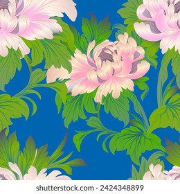 Vector floral background - peonies flowers and leaves. Perfumery and cosmetic plants. Collage of flowers and leaves. Wallpaper. Use printed materials, signs, posters, postcards, packaging. 