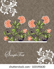vector floral background with place for your text