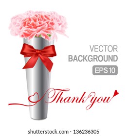 Vector Floral background with Place for your text. Abstract Classical congratulation card. With drops of carnations.
