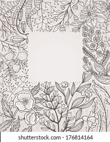 vector floral background with the place for your text 