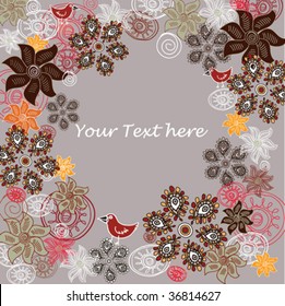 vector floral background with place for your text