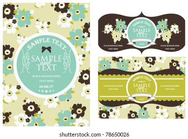 Fondo vectorial floral con lugar para el texto