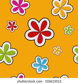 Vector floral background , seamless pattern