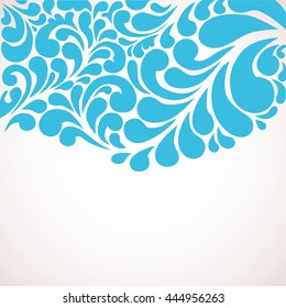 Vector floral background template card