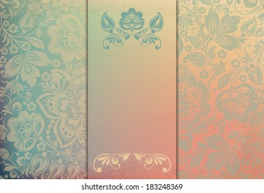 Vector floral background template vector illustration