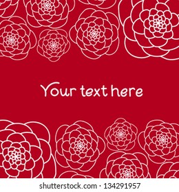 Vector floral background. Vintage retro background with floral ornament. Ornament with place for your text. Wedding invitation.