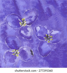 Vector floral background. Watercolor illustration for your design.