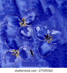 Vector floral background. Watercolor illustration for your design.