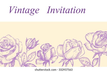 Vector  Floral Background for wedding invitations or announcements.