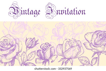 Vector  Floral Background for wedding invitations or announcements.