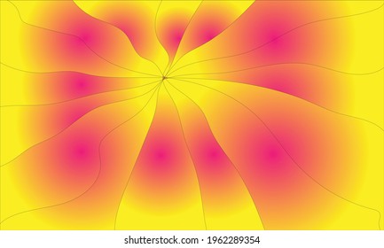 Fondo vectorial floral con combinación de color amarillo y rosa