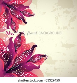 Vector Floral Background/Grunge Details