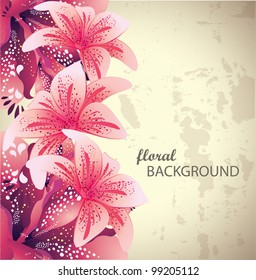 Vector Floral Background/Grunge Details