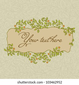 vector floral banner and background